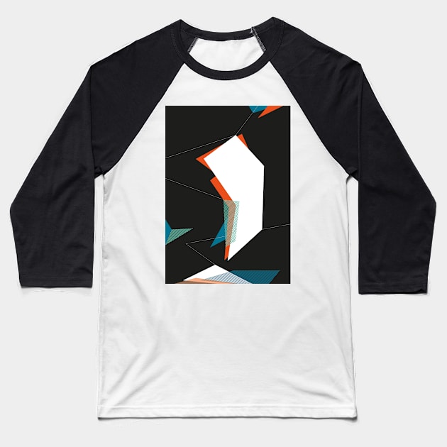 Abstract#162 Baseball T-Shirt by process22